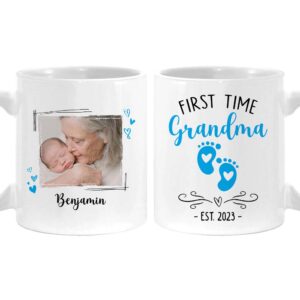 Personalized Gift For Grandma Upload Photo First Time Grandma