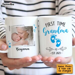 Personalized Gift For Grandma Upload Photo First Time Grandma