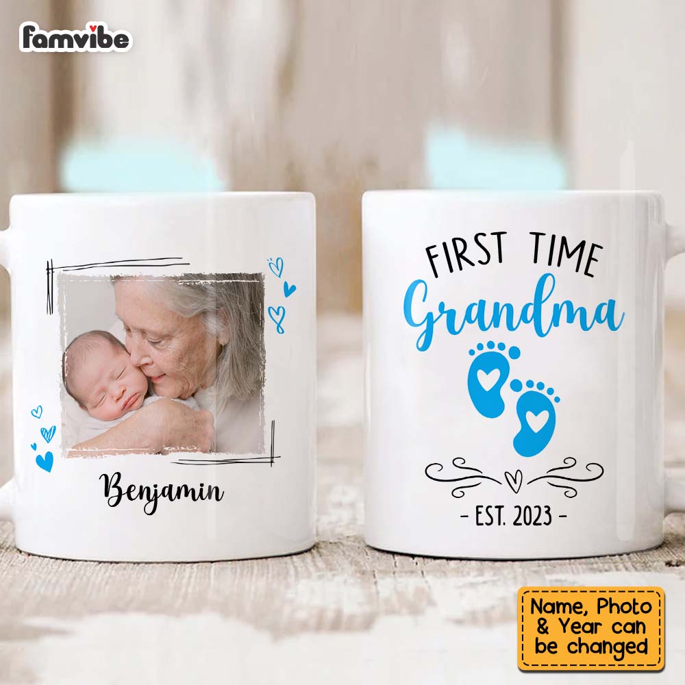 Personalized Gift For Grandma Upload Photo First Time Grandma Personalized Gift For Grandma Upload Photo First Time Grandma