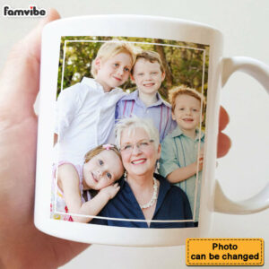 Personalized Gift For Grandma Upload Photo Gallery Mug 4
