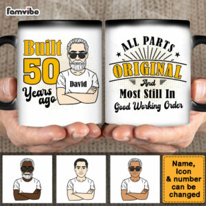 Personalized Gift For Grandpa Built 50 Years Ago Color Changing Mug 3