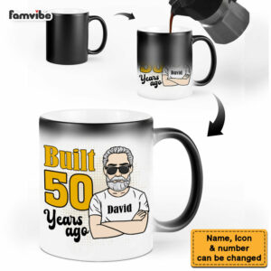 Personalized Gift For Grandpa Built 50 Years Ago Color Changing Mug 4