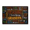 Personalized Gift For Grandpa Word Art Canvas