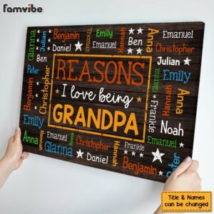 Personalized Gift For Grandpa Word Art Canvas 3 1