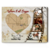 Personalized Gift For Him, Gift For Boyfriend, Where It All Began Custom Photos And Map Print