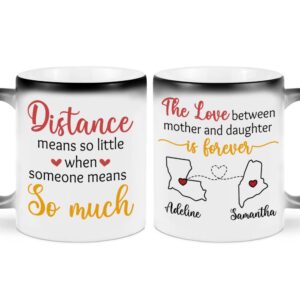 Personalized Gift For Long Distance Stage Map Color Changing Mug