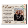 Personalized Gift For Mom Thank You Mom Photo Canvas Print I Love You