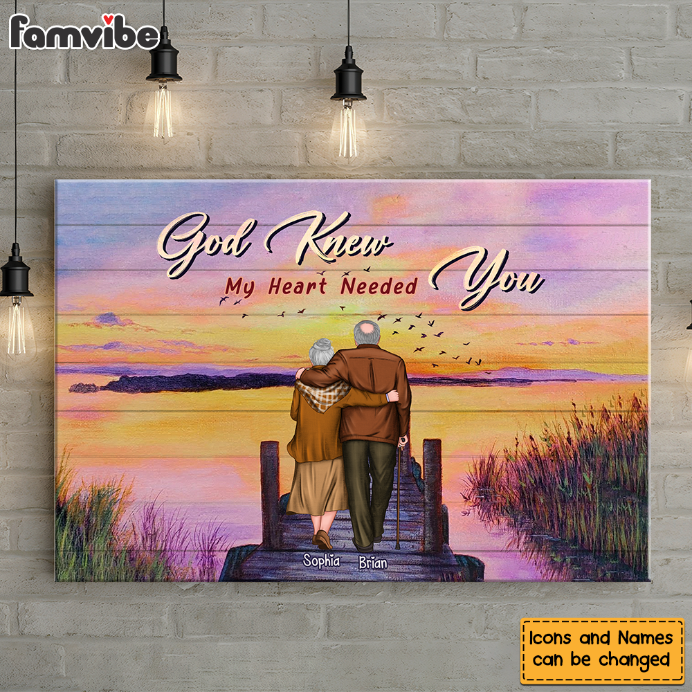 Personalized Gift For Old Couple God Knew My Heart Need You Canvas Personalized Gift For Old Couple God Knew My Heart Need You Canvas