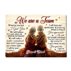 Personalized Gift For Old Couple We Are Team Canvas