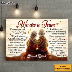 Personalized Gift For Old Couple We Are Team Canvas