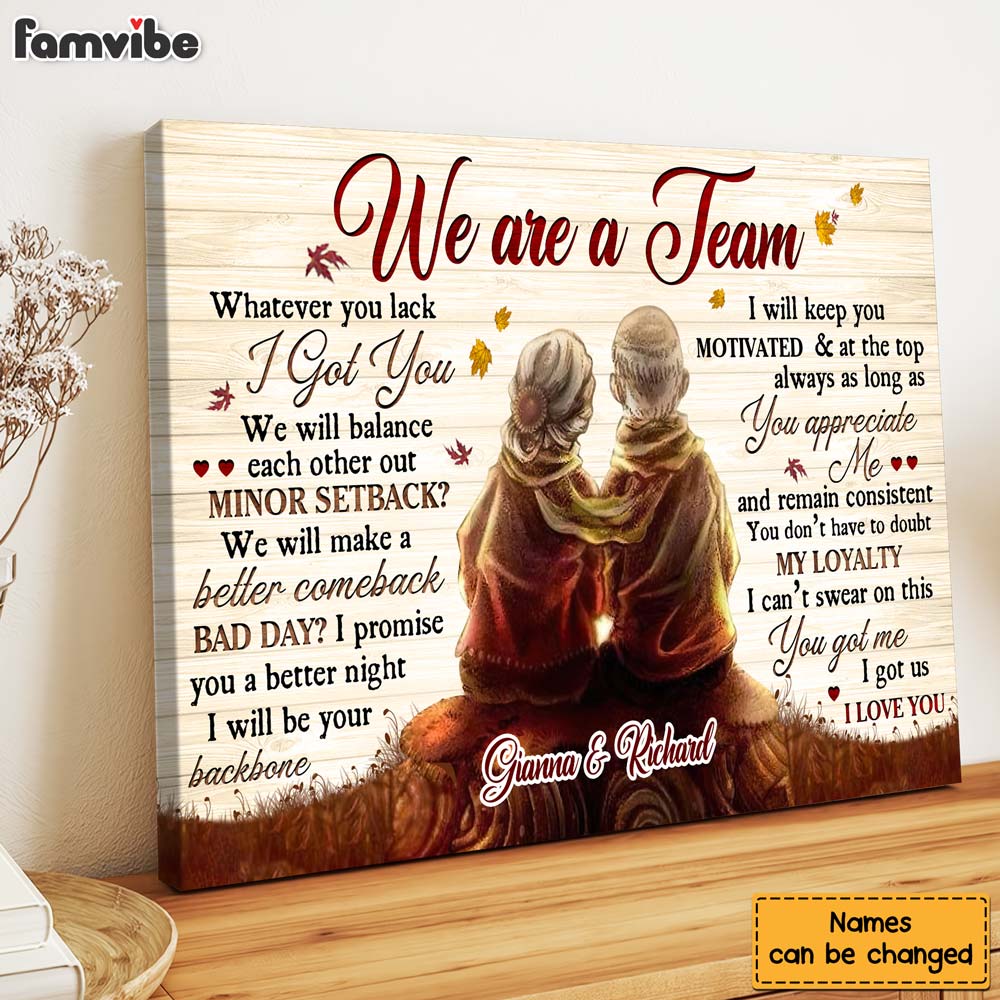 Personalized Gift For Old Couple We Are Team Canvas Personalized Gift For Old Couple We Are Team Canvas