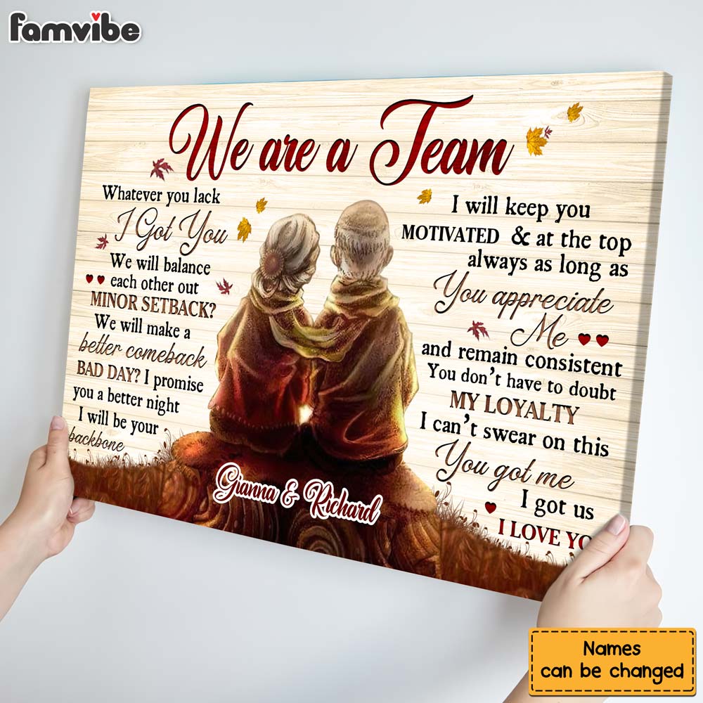 Personalized Gift For Old Couple We Are Team Canvas Personalized Gift For Old Couple We Are Team Canvas