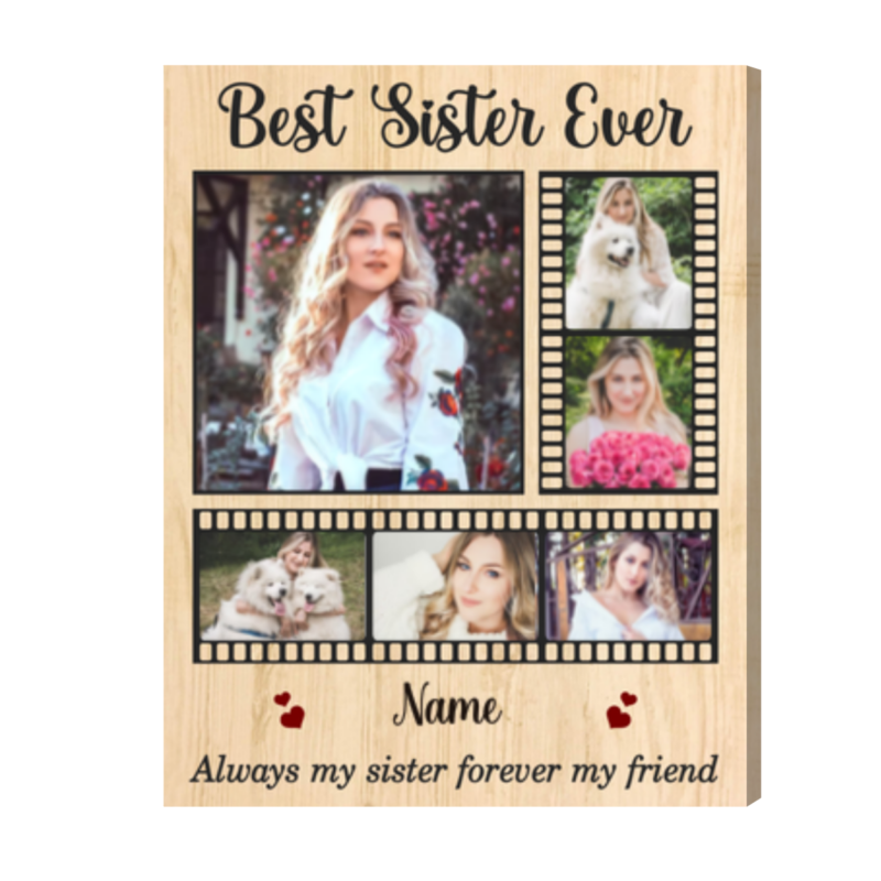 Personalized Gift For Sister, Christmas Gift For Sister, Best Sister Ever Canvas Personalized Gift For Sister, Christmas Gift For Sister, Best Sister Ever Canvas