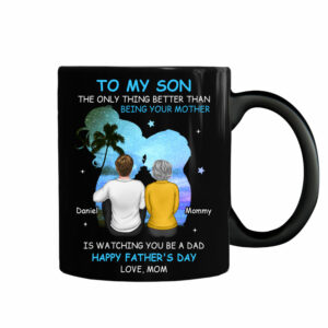 Personalized Gift For Son Happy Father’s Day Mug