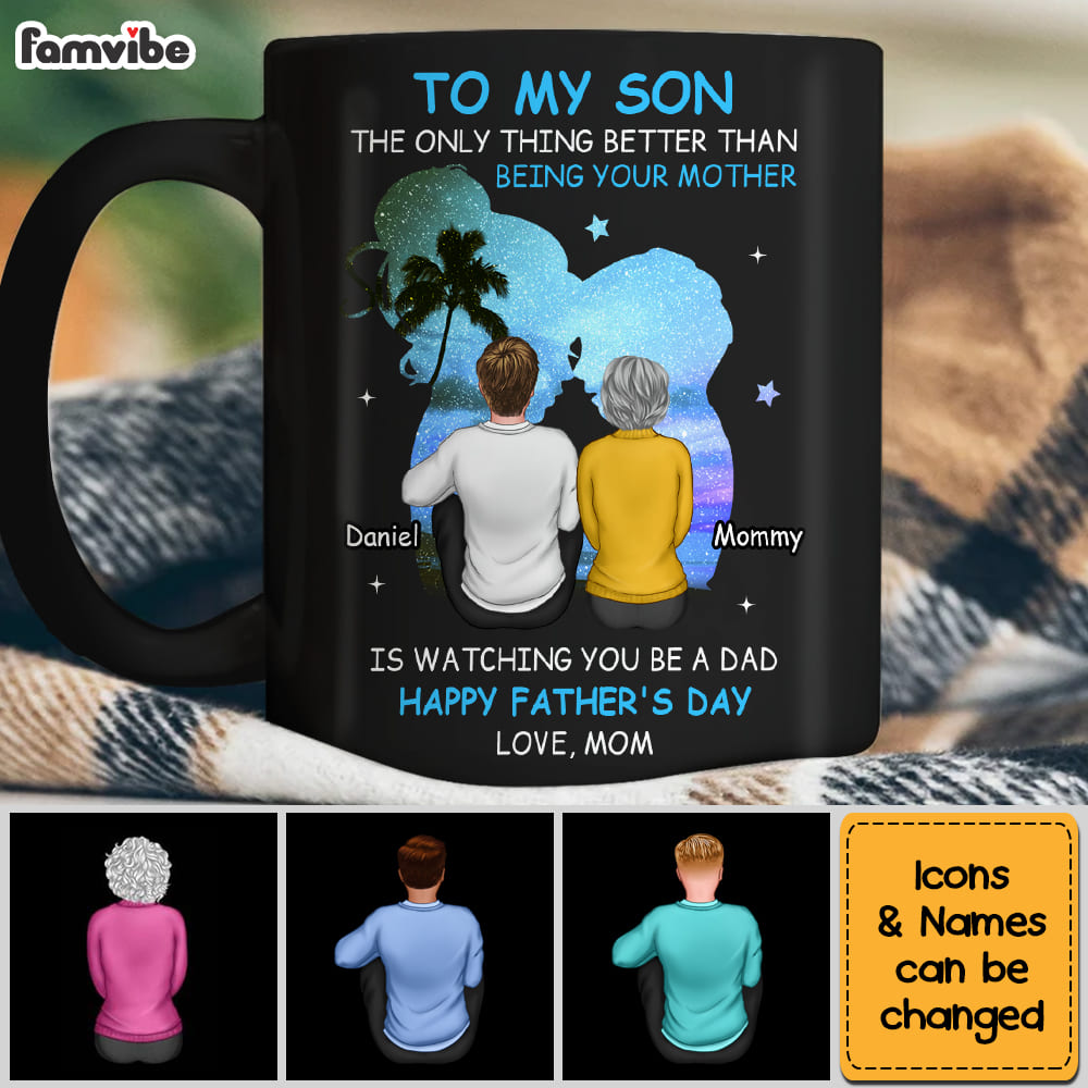Personalized Gift For Son Happy Father's Day Mug Personalized Gift For Son Happy Father's Day Mug