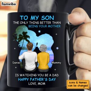 Personalized Gift For Son Happy Fathers Day Mug 4