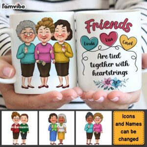 Personalized Gift Friends Are Tied Together With Heartstrings Mug 3