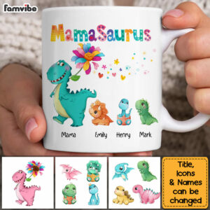 Personalized Gift Mamasaurus Mug 3