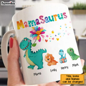 Personalized Gift Mamasaurus Mug 4