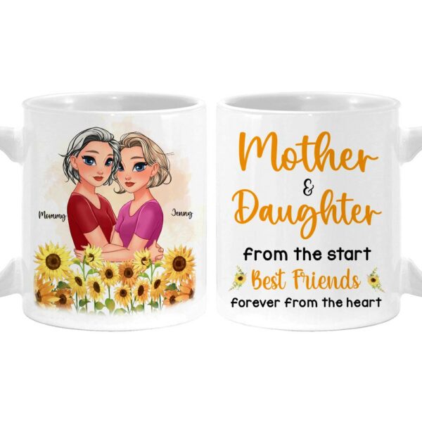 Personalized Gift Mother & Daughter From The Start Friends From The Heart Mug