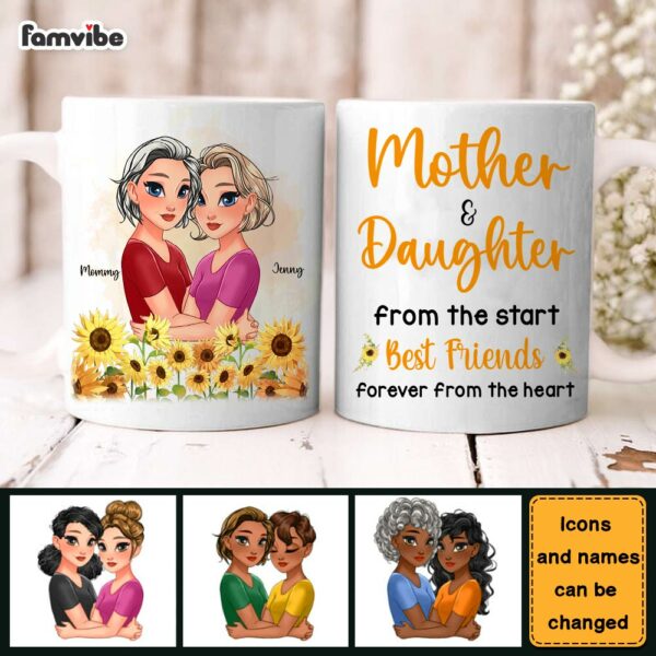 Personalized Gift Mother & Daughter From The Start Friends From The Heart Mug