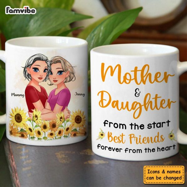 Personalized Gift Mother & Daughter From The Start Friends From The Heart Mug