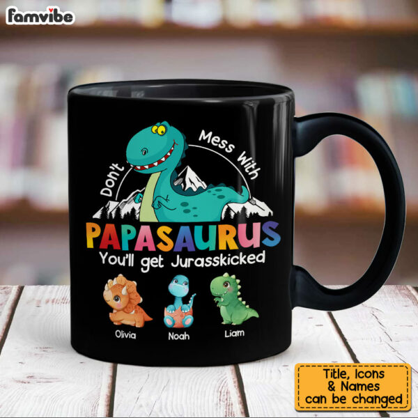 Personalized Gift Papasaurus Mug