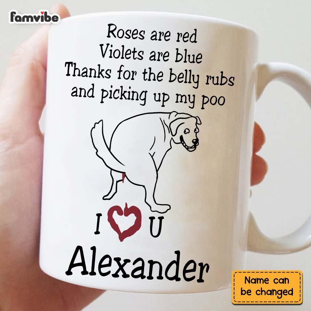 Personalized Gift Thanks For Picking Up My Poo Mug Personalized Gift Thanks For Picking Up My Poo Mug