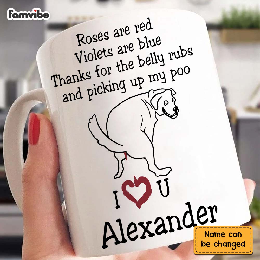 Personalized Gift Thanks For Picking Up My Poo Mug Personalized Gift Thanks For Picking Up My Poo Mug