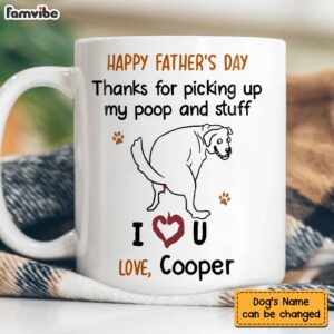 Personalized Gift Thanks For Picking Up My Poop Mug 4