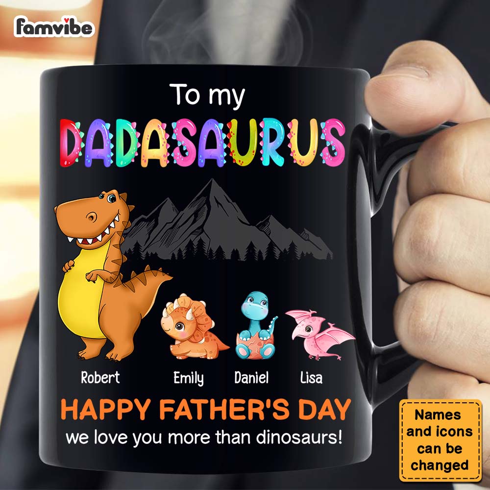 Personalized Gift To My Dadasaurus Mug Personalized Gift To My Dadasaurus Mug