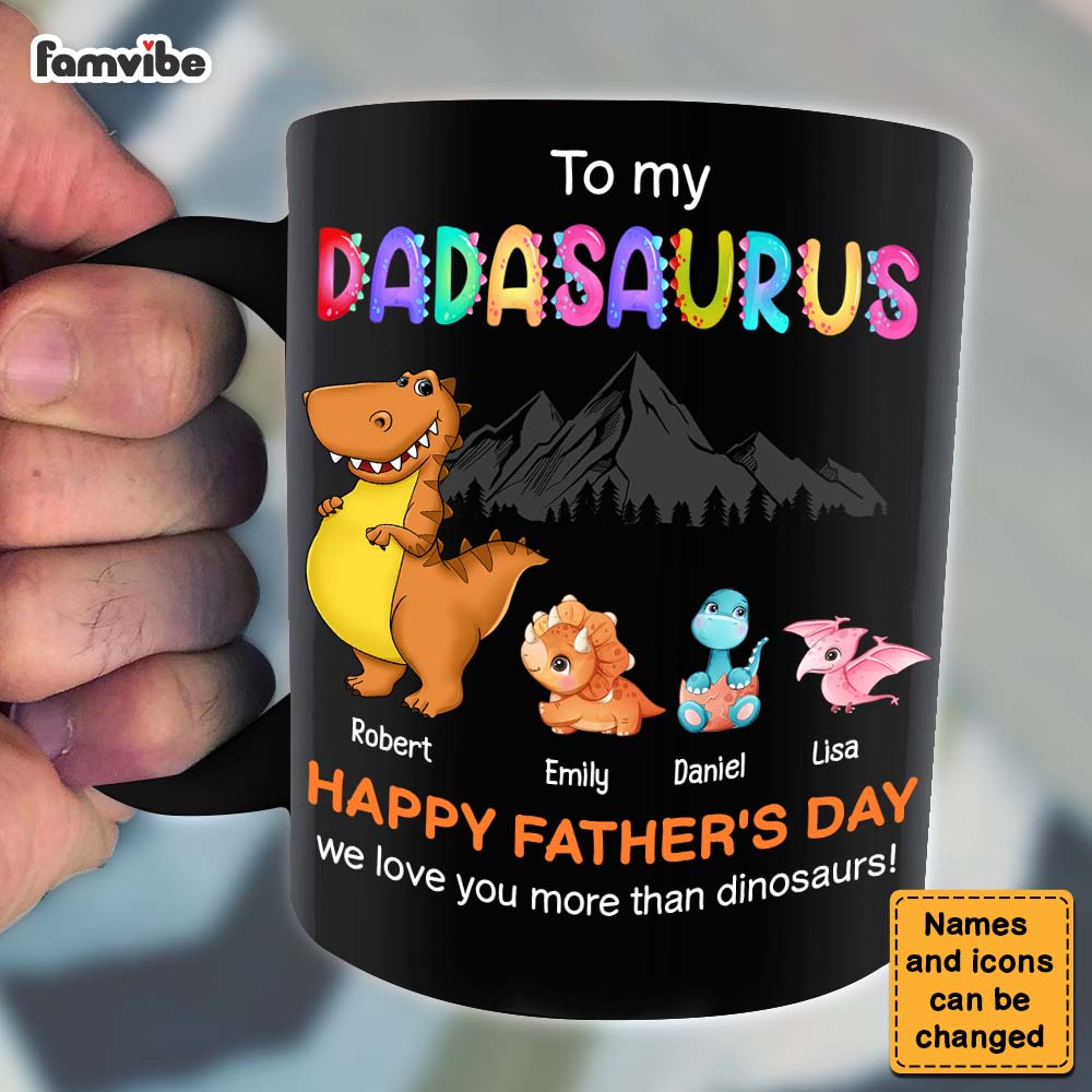 Personalized Gift To My Dadasaurus Mug Personalized Gift To My Dadasaurus Mug