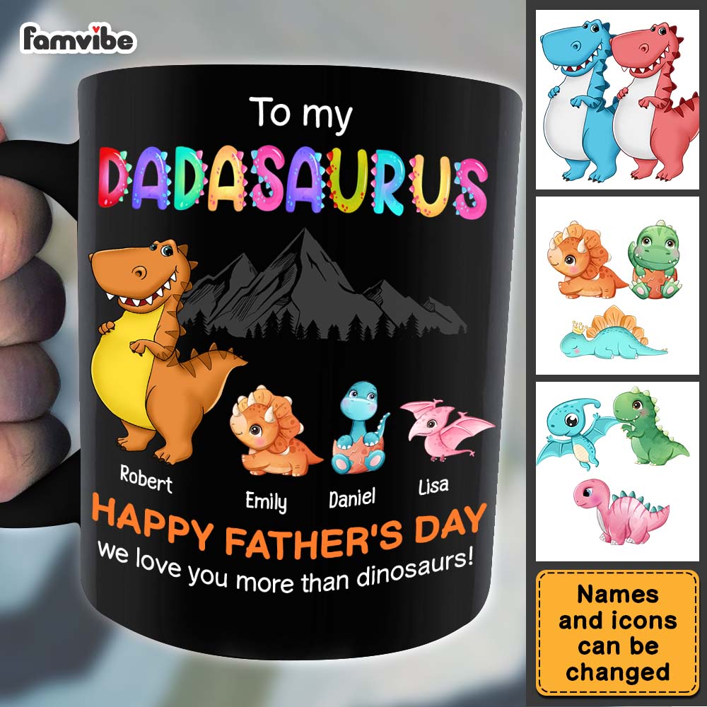 Personalized Gift To My Dadasaurus Mug Personalized Gift To My Dadasaurus Mug