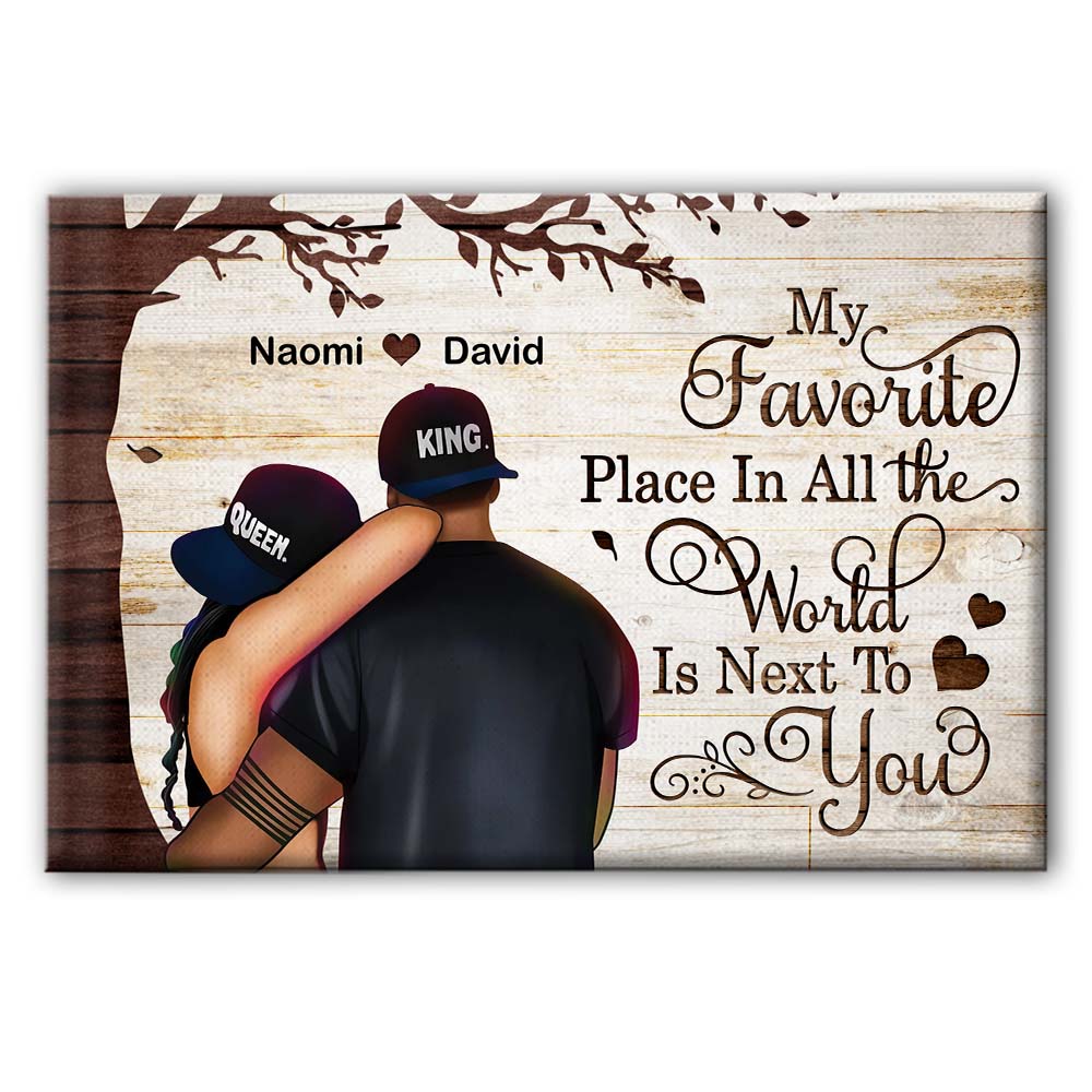 Personalized Gift for Couple Favorite Place In The World Canvas Personalized Gift for Couple Favorite Place In The World Canvas
