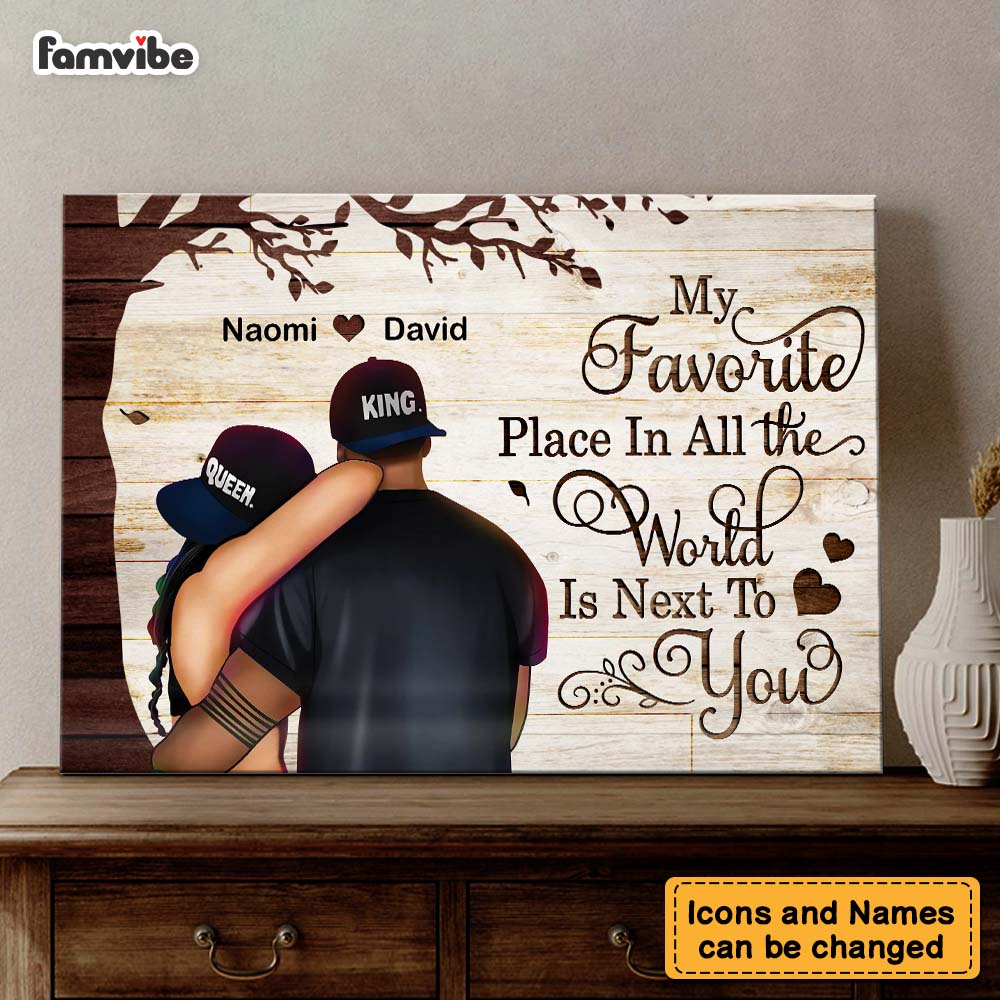 Personalized Gift for Couple Favorite Place In The World Canvas Personalized Gift for Couple Favorite Place In The World Canvas