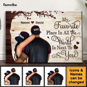 Personalized Gift for Couple Favorite Place In The World Canvas 3 1