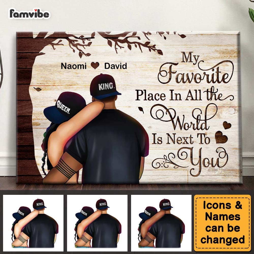 Personalized Gift for Couple Favorite Place In The World Canvas Personalized Gift for Couple Favorite Place In The World Canvas