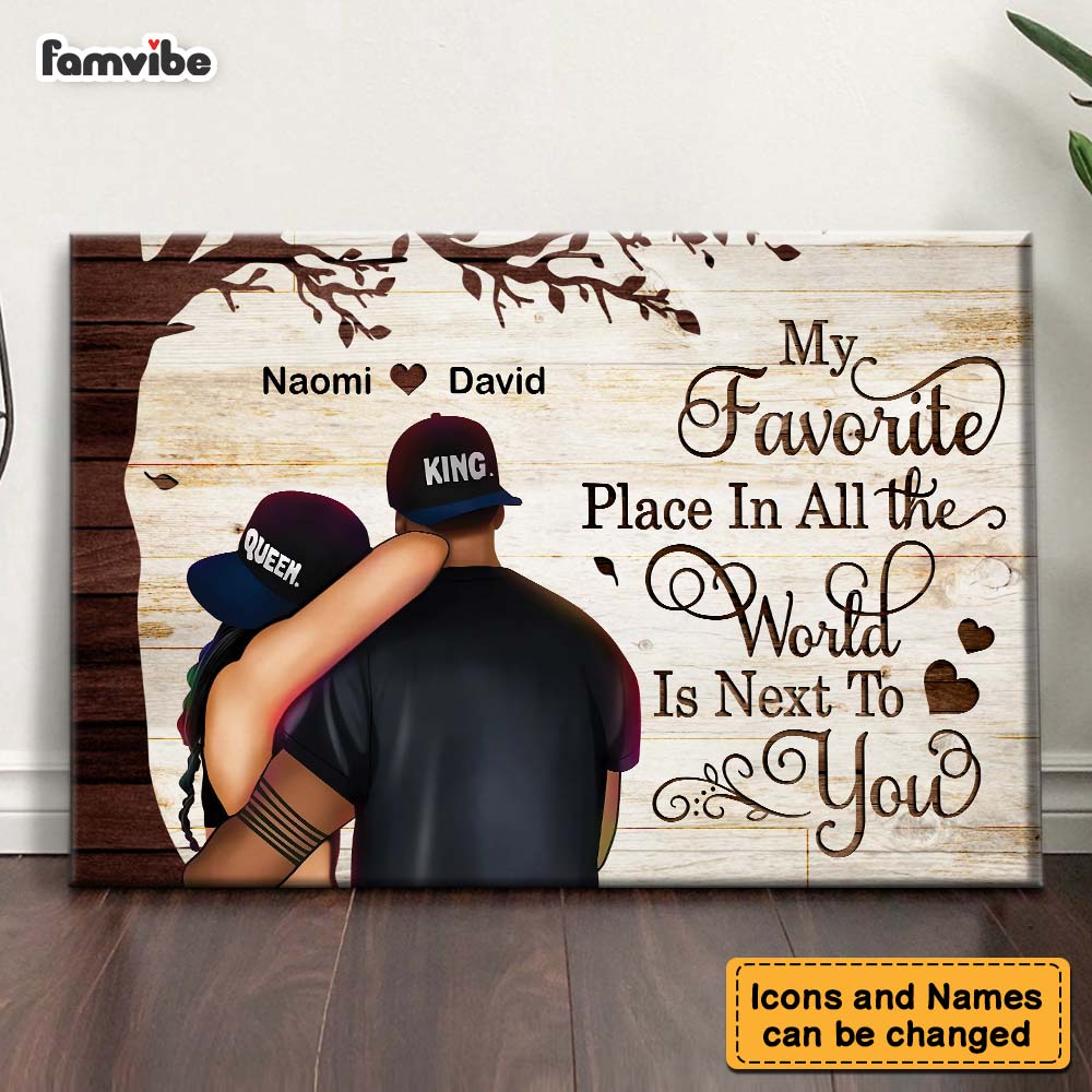 Personalized Gift for Couple Favorite Place In The World Canvas Personalized Gift for Couple Favorite Place In The World Canvas