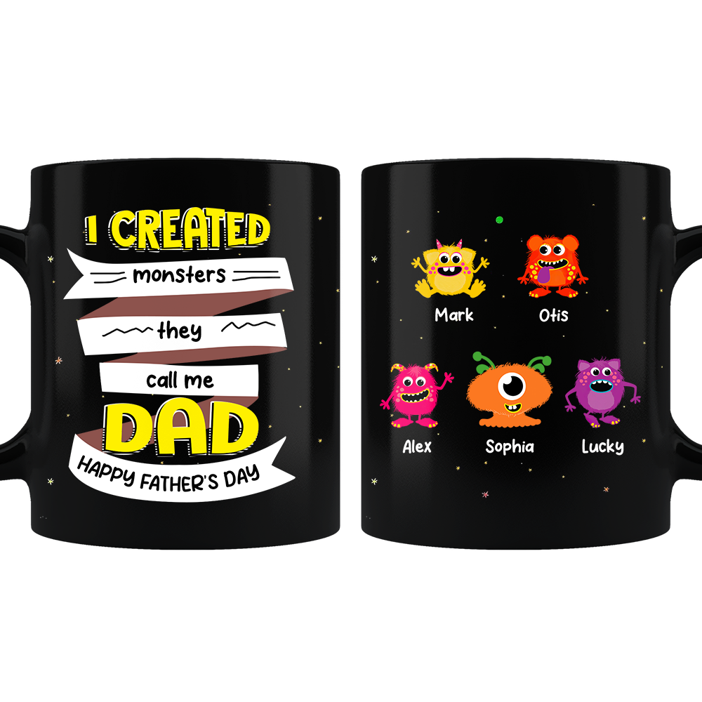Personalized Gift for Dad I Created Monsters Mug Personalized Gift for Dad I Created Monsters Mug