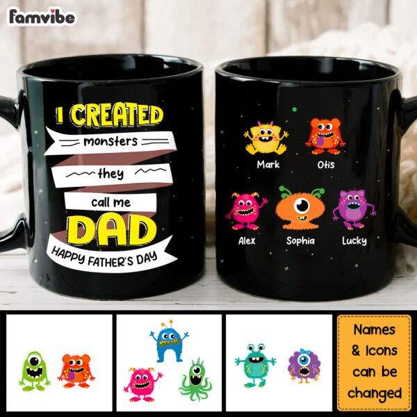Personalized Gift for Dad I Created Monsters Mug