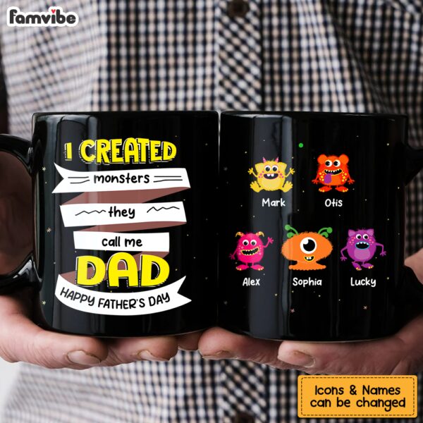 Personalized Gift for Dad I Created Monsters Mug