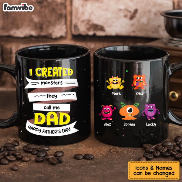 Personalized Gift for Dad I Created Monsters Mug