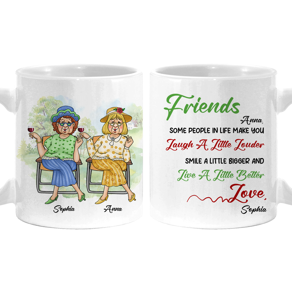 Personalized Gift for Friends Smile A Little Bigger Mug Personalized Gift for Friends Smile A Little Bigger Mug