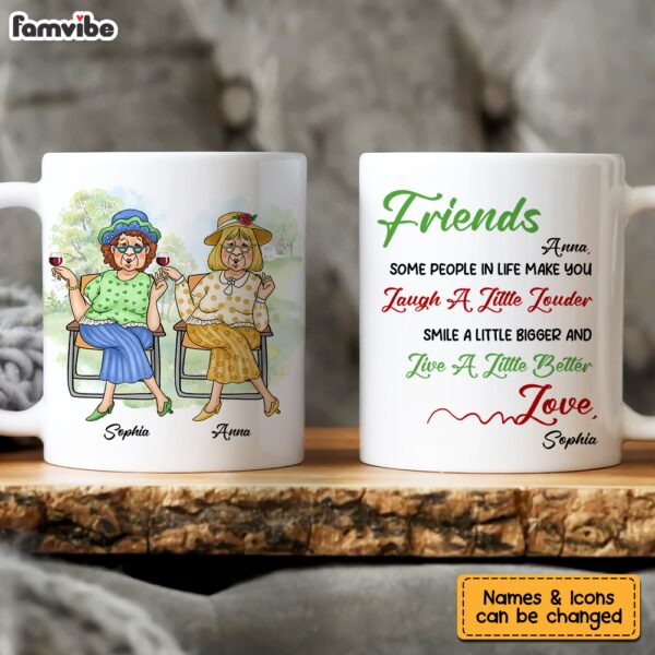 Personalized Gift for Friends Smile A Little Bigger Mug