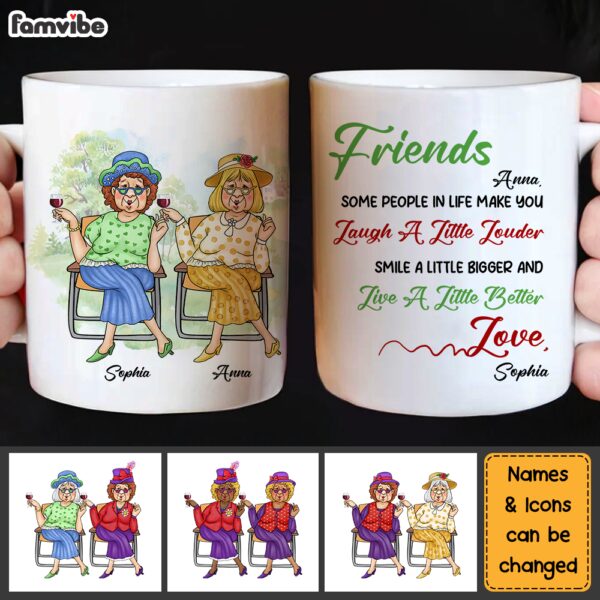 Personalized Gift for Friends Smile A Little Bigger Mug