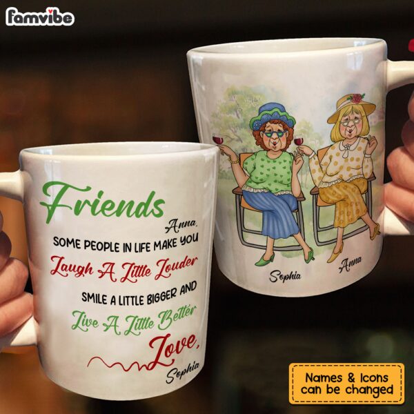 Personalized Gift for Friends Smile A Little Bigger Mug