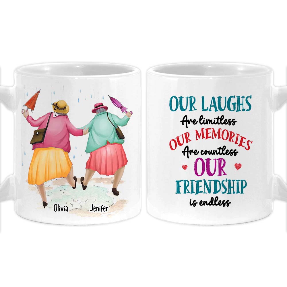 Personalized Gift for Friends limitless laughs Mug Personalized Gift for Friends limitless laughs Mug