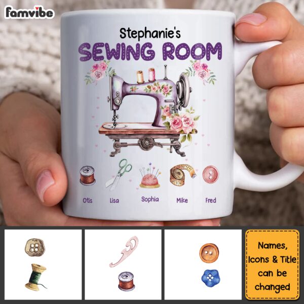 Personalized Gift for Grandm Sewing Set Mug