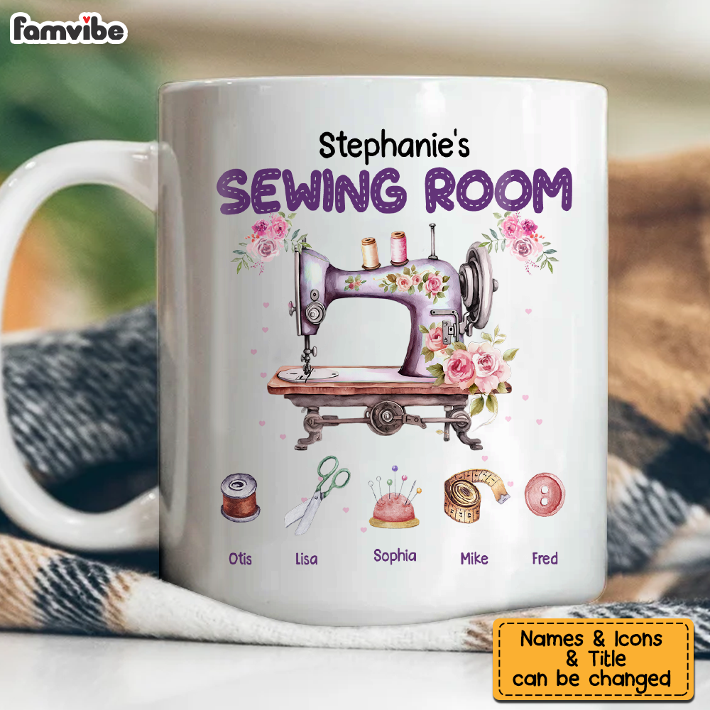 Personalized Gift for Grandm Sewing Set Mug Personalized Gift for Grandm Sewing Set Mug