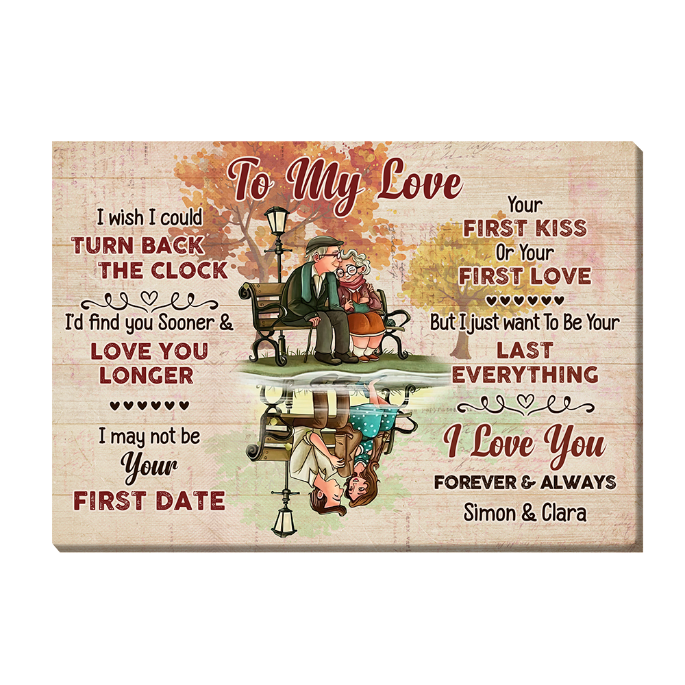 Personalized Gift for Old Couple I Wish I Could Turn Back The Clock Canvas Personalized Gift for Old Couple I Wish I Could Turn Back The Clock Canvas